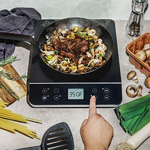  Countertop Induction Burner, Portable Electric Hot Plate, Smart Touch LCD Display, Hassle-Free Temperature Control And Adjustable Timer With Auto Shut Off, Black, One Size