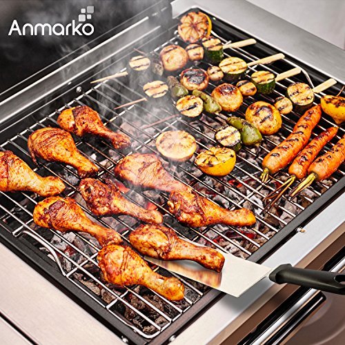  Spatula Turner Stainless Steel - Metal Spatula Set - Hibachi Spatula Great As BBQ Grill Accessories For Grill And Flat Top Griddle