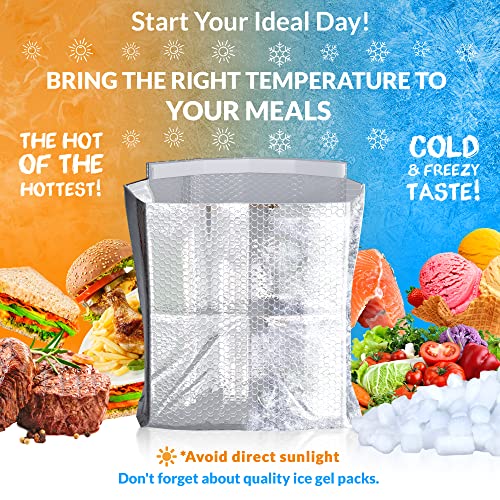  Foil Insulated Box Liners 11 X 8.5 X 5.5 Inch, Pack Of 10 Insulated Shipping Boxes For Frozen Food, Double-Layer Insulated Shipping Containers, Leakproof Cold Shipping Boxes For Frozen Fish, Meat