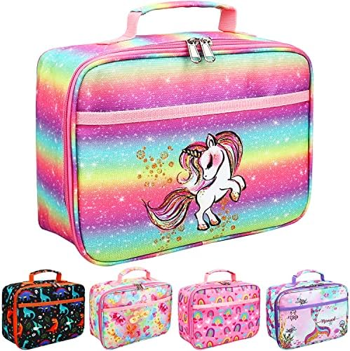  Kids Lunch Bag For Girls Teens Insulated Lunch Box Reusable Lunch Tote Kit For School Travel