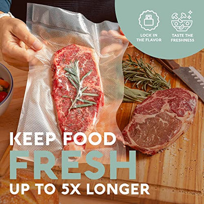  - Vacuum Sealer Bags, Vac Seal Bags For Food Storage, Freezing, And Sous Vide Cooking, Non-BPA Freezer Vacuum Sealer Bags, Pint, Quart, And Gallon Sizes Combo Pack, 150 Bags
