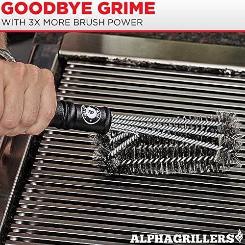  BBQ Grill Brush - Wire Grill Brush & BBQ Brush For Grill Cleaning - Grill Brush For Outdoor Grill & Gas Grill Cleaner For All BBQ Types