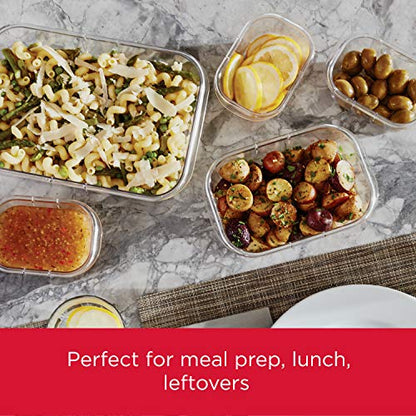  Rubbermaid Brilliance Storage 44-Piece Plastic Lids | BPA Free & Leak-Proof Brilliance Food Storage 12-Piece Plastic Containers With Lids | Bento Box Style Sandwich And Salad Lunch Kit, Clear