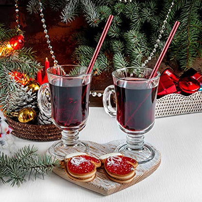  200 Pieces Christmas Foil Paper Straws Red Green White Stripe And Dots Christmas Tree Snowflake Biodegradable Drinking Straws For Christmas Party Supplies, 8 Style