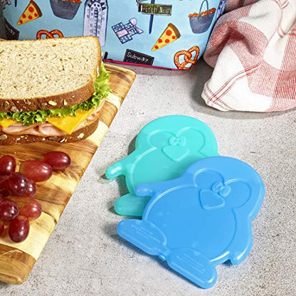  , Penguins Cool Coolers Lunch Ice Packs, Set Of 4, Multicolored