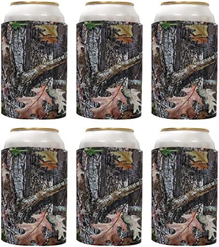  Can Cooler Sleeve (6 Pack) 12 Oz Neoprene Collapsible Cooler Can, Insulated Can Holder, 4mm Thick Beer &Soda Can Cover, Police Cooler Can Covers(Tie - Dye Mix)