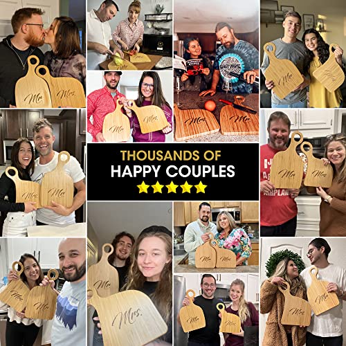  Mr & Mrs Cutting Board & Cheese Board- Wedding Gifts For Couples Unique 2023, Mr And Mrs Gifts, Couples Gifts For Him And Her, Bridal Shower Gifts For Bride, Cool Engagement Gifts, Anniversary