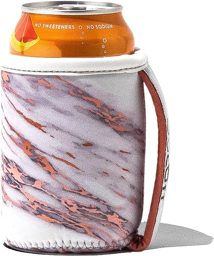  Tall Can Cuff Covers Reusable Insulator With Handle: Neoprene Can Coosies With Insulated Sleeves For Soda, Water Bottle, Beer, Other 16 Oz Tall Can Beverages (Sunflower Tie Dye, Tall 16oz)